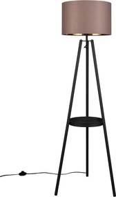 Черна подова лампа с рафт (височина 152 cm) Colette - Reality