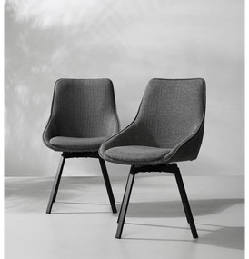 Сив въртящ се стол Alison - Rowico