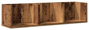 855948 vidaXL CD стенен рафт, старо дърво, 75x18x18 см, ПДЧ