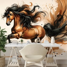 Фототапет – Див акварелен кон