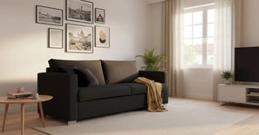 Диван Smart  two seater-120φ 90β cm.-Black