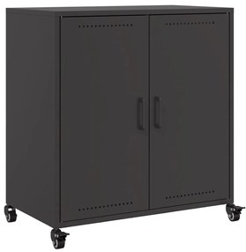 846656 vidaXL Бюфет, черен, 68x39x72 см, стомана