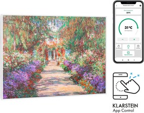 Klarstein Wonderwall Air Art Smart, инфрачервен нагревател, 80 х 60 см, 500 W, градински път