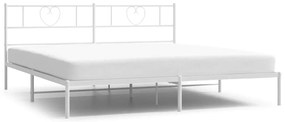 355517 vidaXL Метална рамка за легло с горна табла, черна, 183x213 см