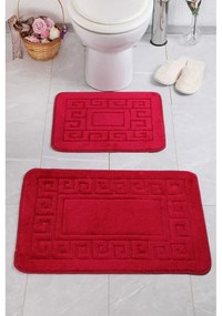 Червени постелки за баня в комплект от 2 Ethnic - Foutastic