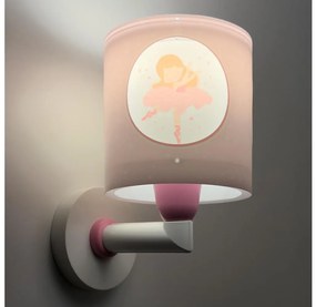 Dalber 60919 - Детска стенна лампа PRINCESS DANCE 1xE27/15W/230V розова