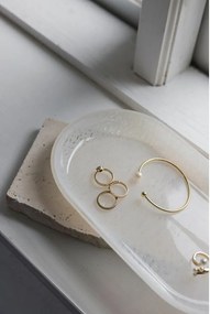 Стъклен декоративен поднос 14x25,5 cm Opal – Mette Ditmer Denmark