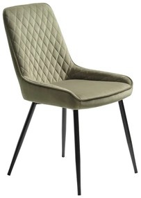 Зелен кадифен стол за хранене Milton - Unique Furniture