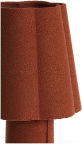 Настолна лампа в тухлен цвят с текстилен абажур (височина 50 cm) Musaby – Light &amp; Living