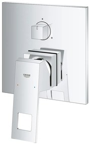 Външни части на смесител за баня за вграждане Grohe Eurocube-Glossy Silver