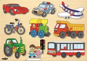Woody - Дървен пъзел с дръжки, Превозни средства