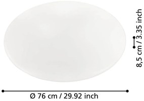 Бяло LED осветително тяло за таван GIRON – EGLO