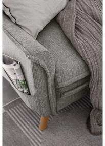 Сив сгъваем ъглов диван (десен ъгъл) Charming Charlie – Miuform