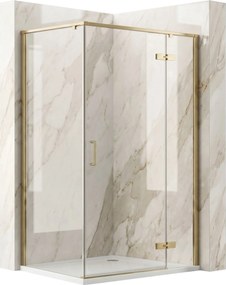 Душ кабина Rea Bruno 100x80 Brush Gold