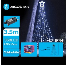 Aigostar - LED Екстериорна коледна декорация LED/6W/230V 3,5 м IP44 студено бял