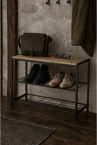 Черна стоманена стойка за обувки 63x44x30 cm Asten – Bonami Essentials