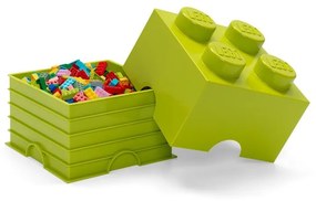 Квадратна кутия за съхранение в зелен цвят - LEGO®