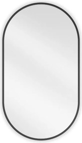 Mexen Loft овално огледало за баня 80 x 45 cm, черна рамка - 9851-080-045-000-70