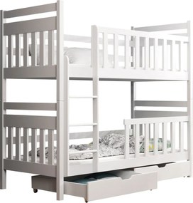 Двуетажно легло Monika-Бяло-80 x 180