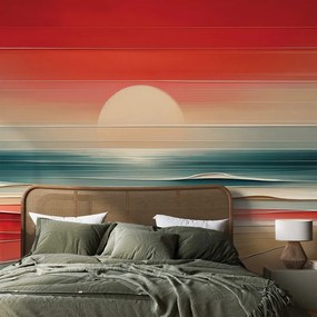 Самозалепващ тапет – Абстрактен залез над океана