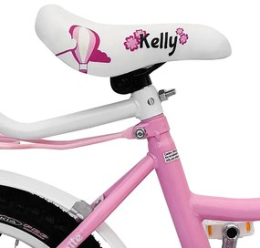 Детски велосипед с помощни колела, водеща щанга, кошница и звънец 12 – за деца на възраст от 2,5 до 4 години