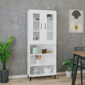 3114948 vidaXL Висок шкаф, бял, 69,5x34x180 см, инженерно дърво