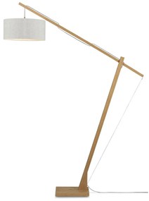 Подова лампа със светлобежов абажур и бамбукова структура Montblanc - Good&amp;Mojo