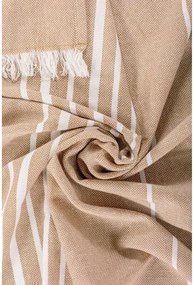 Бежово памучно одеяло 150x200 cm Solene – Tiseco Home Studio