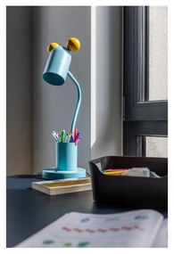 Светлосиня настолна лампа с метален абажур (височина 50 cm) Mouse – GTV