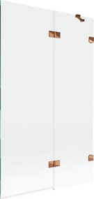 Mexen Lunar душ параван 2-крилен десен 110 x 150 cm, прозрачен, розово злато - 897-110-100-60-00-P