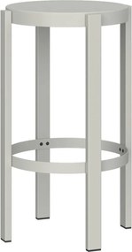 Светлосив стоманен бар стол (височина на седалката 65 cm) Doon – noo.ma