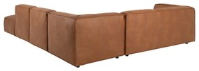 Ъглов диван от изкуствена кожа в цвят коняк (десен ъгъл) Fairfield Kentucky - Bonami Selection