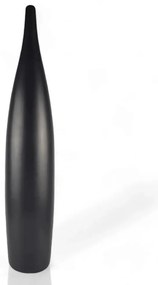 Керамична ваза 70 см матова черна