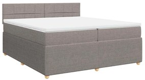 3287567 vidaXL Боксспринг легло с матрак, таупе, 200x200 см, плат