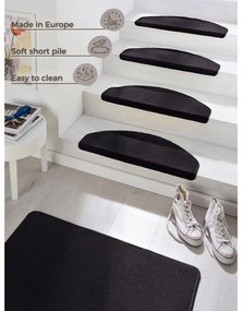 Комплект от 15 черни стъпала за стълби, 23 x 65 cm Fancy - Hanse Home