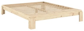 Двойно легло от масивен бор с включена подматрачна рамка в естествен цвят 180x200 cm Layers – Karup Design