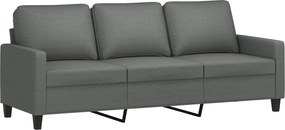 359172 vidaXL 3-местен диван, Тъмносив, 180 см, плат