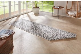 Сив и кремав килим на открито , 80 x 250 cm Jardin - NORTHRUGS