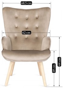 Удобен релаксиращ фотьойл с подложка за крака LOZANO - бежов