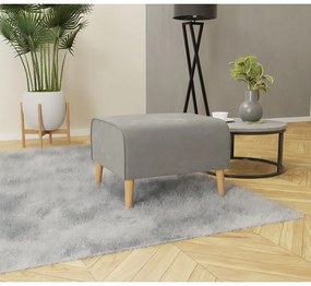 Светлосиво кадифено столче за крака Carole - Ropez