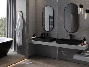 Mexen Loft овално огледало за баня 100 x 50 см, черна рамка - 9851-100-050-000-70