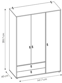 Гардероб Miden 3-door 3D2S