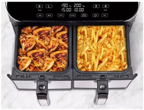 Фритюрник с горещ въздух JUST PERFECTO JP 1980 JL10 , 1700W, 8 литра, 8 програми, Две кошници, Черен/инокс