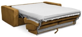 Сгъваем диван от рипсено кадифе в цвят горчица 195 cm Nona – Makamii