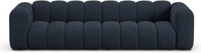 Тъмносин шенилов диван 290 cm Lupine – Micadoni