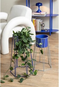 Синя метална настолна лампа (височина 20 cm) Moda Retro – Leitmotiv