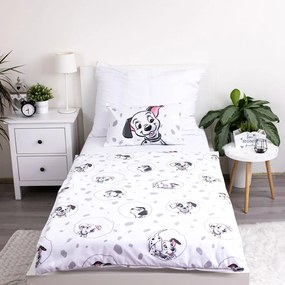 Бяло памучно детско спално бельо за детско креватче 100x135 cm 101 Dalmatians – Jerry Fabrics