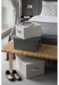 Бежова текстилна кутия за съхранение с капак 35x19x26 cm Soft Storage – Bigso Box of Sweden