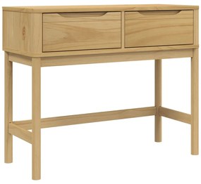 374020 vidaXL Конзолна маса FLORO восъчнокафява 89,5x36,5x73 см бор масив