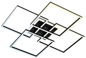 Brilo - LED димируем таванен плафон FRAME 50W/230V Wi-Fi Tuya + дистанционно управление 72,4x72,4см черен
